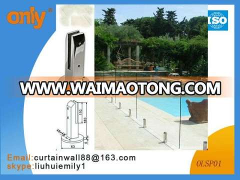 frameless glass railing spigot